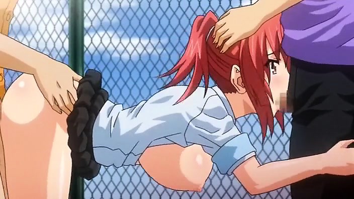 Anime Red Porn - Free High Defenition Mobile Porn Video - Red Haired Anime Babe Gets Filled  By Two Big Cocks On A Rooftop - - HD21.com
